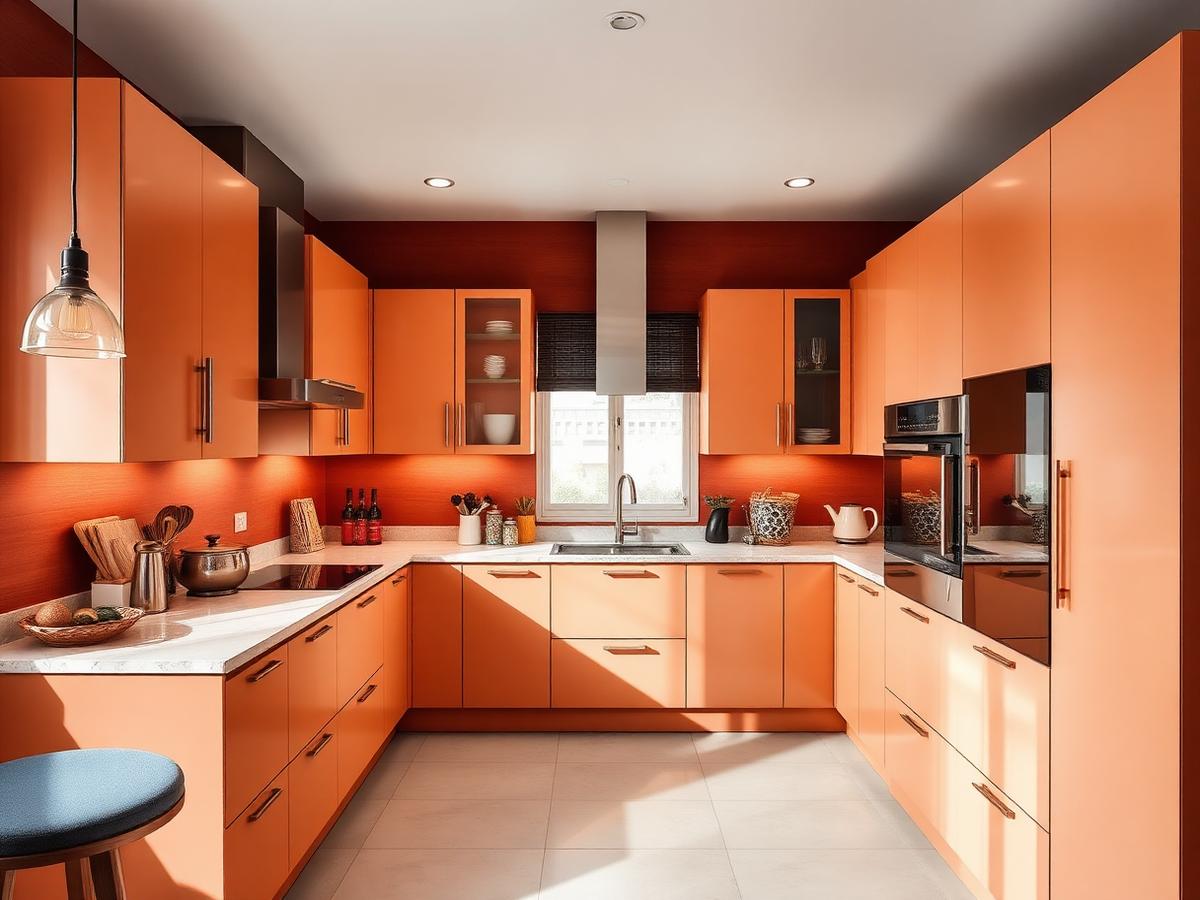 Terracotta Warmth Modular Kitchen
