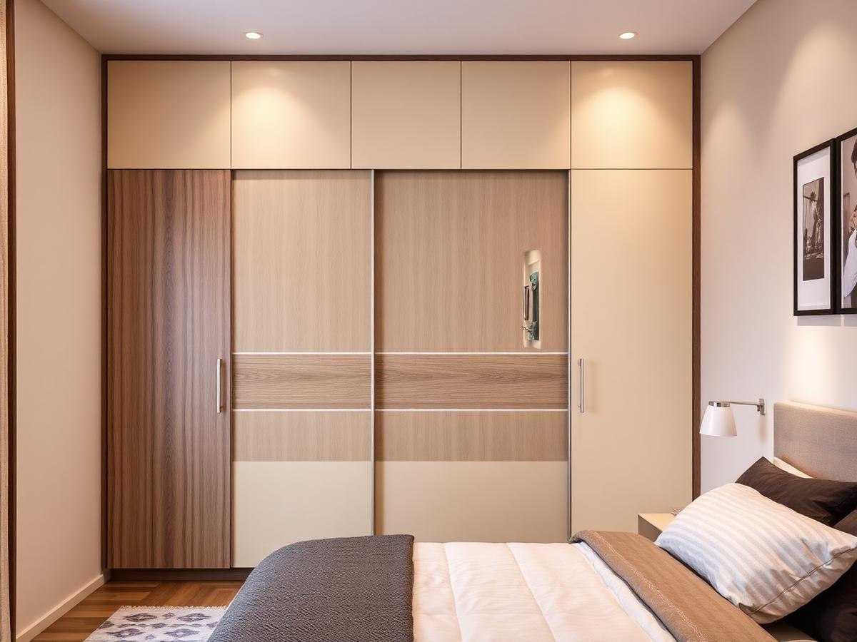 Sliding Oak Wardrobe